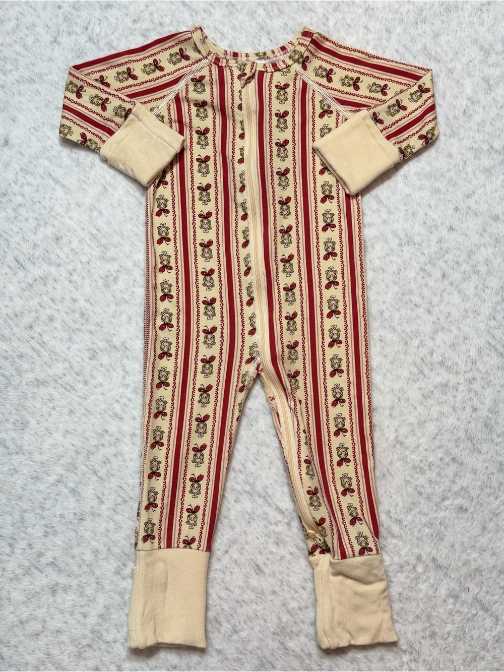 Hanna Andersson Grinch Cindy Lou Who Zip Sleeper 3-6M Baby TENCEL Christmas